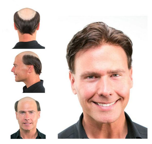 Stock Men's Human Hair Toupee