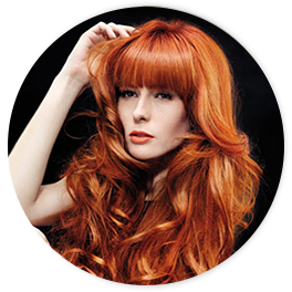 Hairdreams Soft Curly Red Head Style
