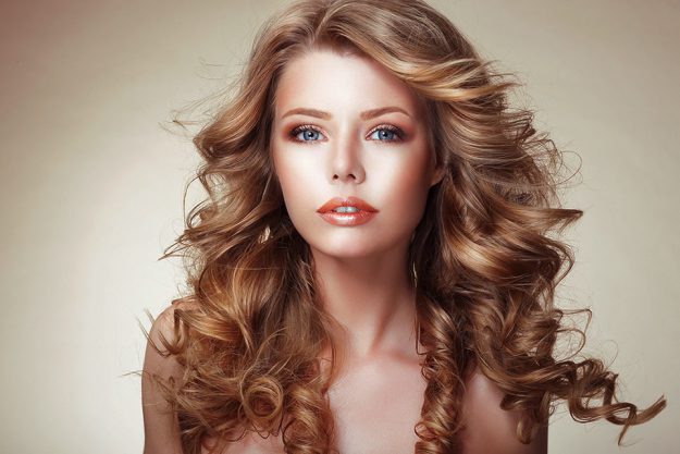 Long Perm and Color in Blonde