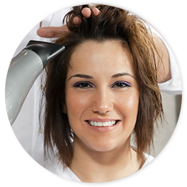 Short Brunette Hair cut, Style and Blow Dry